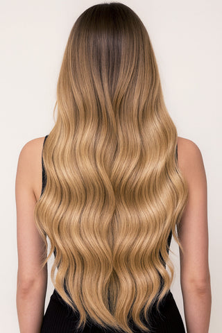 TAPE-IN EXTENSIONS Deluxe Line, Kastanien-Dunkelbraun & Honigblond