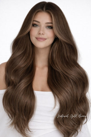 CLIP-IN EXTENSIONS  Natur-Goldbraun Fashion Line