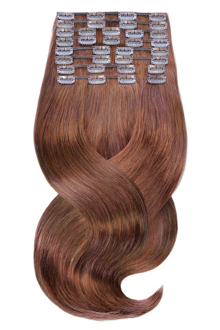 Włosy Clip-in Extensions LINIA DELUXE Mahoniowy Brąz