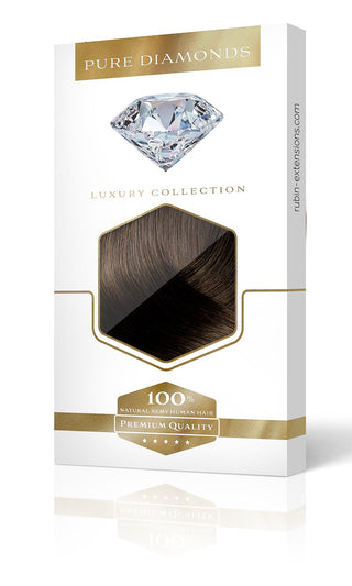Invisible Clip-in Extensions Diamond Line Schoko-Dunkelbraun