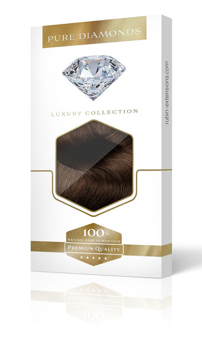 PURE DIAMONDS LINE Kasztanowy Brąz Clip-in Extensions