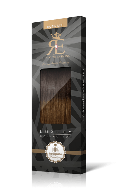 OMBRÉ LINE Czekoladowy Brąz i Złoty Brąz Tape-in Przedłużanie włosów